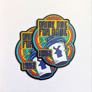 Dutch Bros Colorful Drink One for Dane Stickers